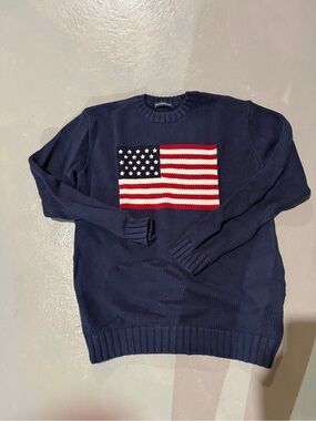 Brandy Melville Crewneck Sweater with American Flag